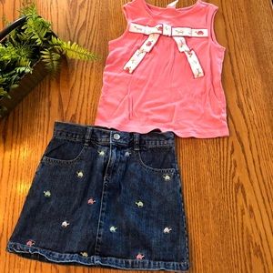 COPY - [GYMBOREE] 2-Piece Turtle Skort and Bow Ta…